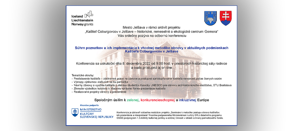 Súhrn poznatkov a ich implementácia k vhodnej metodike obnovy v aktuálnych podmienkach Kaštieľa Coburgovcov v Jelšave